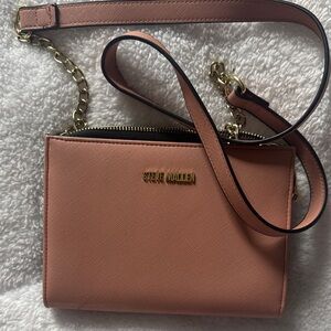 Steve Madden Blush Pink Crossbody Bag with Gold Hardware